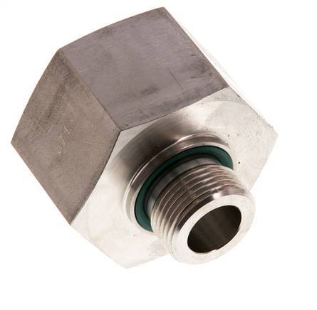 G 3/4'' x G 1 1/4'' M/F Stainless steel Reducing Adapter 400 Bar - Hydraulic