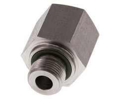 G 3/8'' x G 1/2'' M/F Stainless steel Reducing Adapter 630 Bar - Hydraulic
