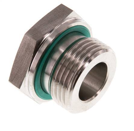 G 1'' x G 1/2'' M/F Stainless steel Reducing Adapter 400 Bar - Hydraulic