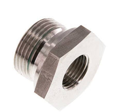 G 1'' x G 1/2'' M/F Stainless steel Reducing Adapter 400 Bar - Hydraulic