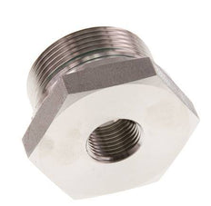 G 1 1/2'' x G 1/2'' M/F Stainless steel Reducing Adapter 315 Bar - Hydraulic