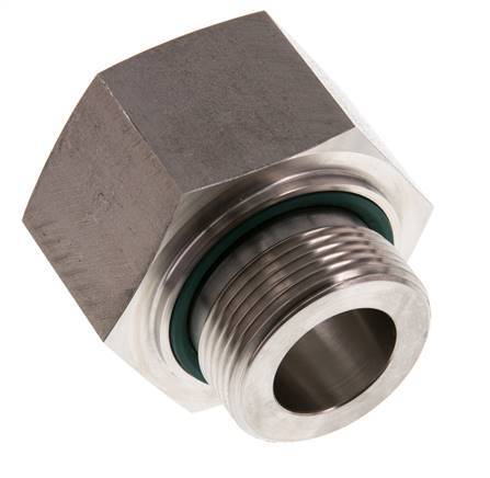 G 1 1/4'' x G 1 1/2'' M/F Stainless steel Reducing Adapter 315 Bar - Hydraulic