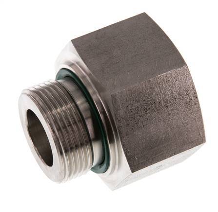 G 1 1/4'' x G 1 1/2'' M/F Stainless steel Reducing Adapter 315 Bar - Hydraulic