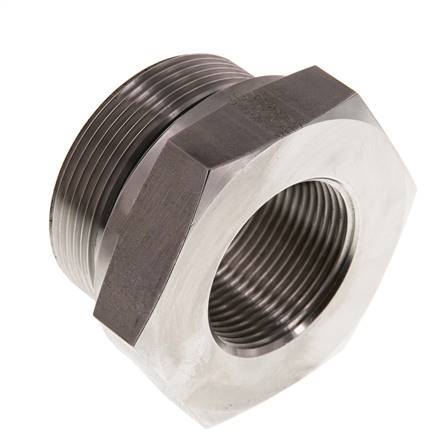 G 2'' x G 1 1/4'' M/F Stainless steel Reducing Adapter 250 Bar - Hydraulic