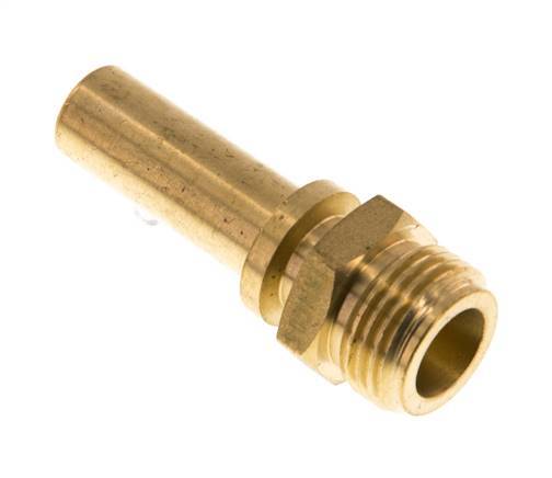 G 1/2'' Male x 13mm Brass Hose barb with Safety Collar DIN 2817