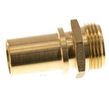 G 1'' Male x 25mm Brass Hose barb with Safety Collar DIN 2817