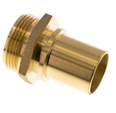 G 1 1/4'' Male x 32mm Brass Hose barb with Safety Collar DIN 2817