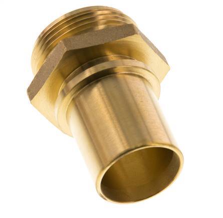 G 1 1/4'' Male x 32mm Brass Hose barb with Safety Collar DIN 2817