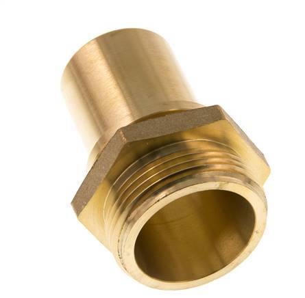 G 1 1/4'' Male x 32mm Brass Hose barb with Safety Collar DIN 2817