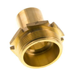 G 2'' Male x 38mm Brass Hose barb with Safety Collar DIN 2817