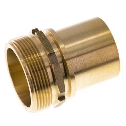 G 2'' Male x 50mm Brass Hose barb with Safety Collar DIN 2817