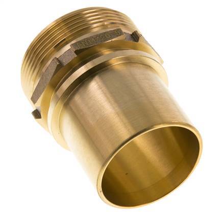 G 2'' Male x 50mm Brass Hose barb with Safety Collar DIN 2817