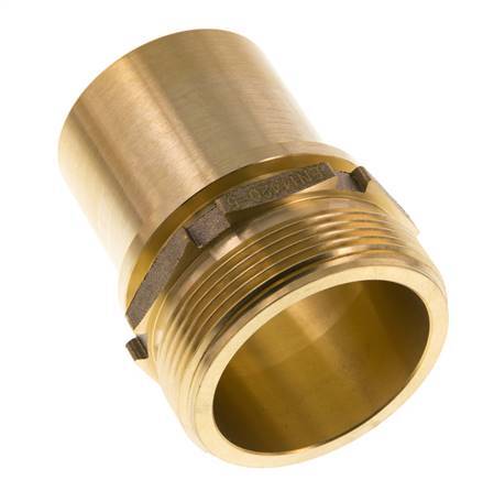 G 2'' Male x 50mm Brass Hose barb with Safety Collar DIN 2817