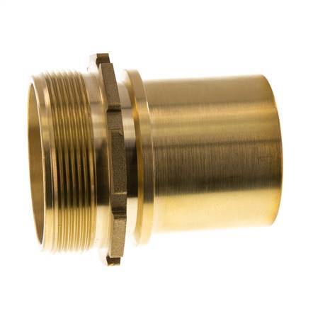 G 2 1/2'' Male x 63mm Brass Hose barb with Safety Collar DIN 2817