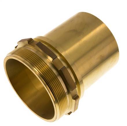 G 4'' Male x 100mm Brass Hose barb with Safety Collar DIN 2817