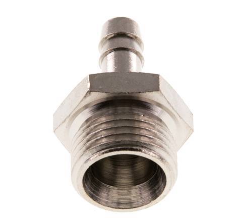 G 1/2'' Male x 8mm Nickel plated Brass Hose barb 16 Bar [2 Pieces]