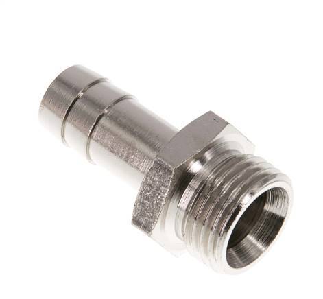 G 1/2'' Male x 13mm Nickel plated Brass Hose barb 16 Bar [2 Pieces]