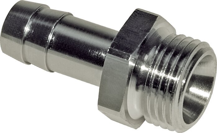 G 1/2'' Male x 9mm Nickel plated Brass Hose barb 16 Bar [2 Pieces]