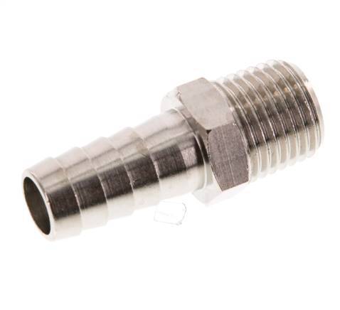 R 1/4'' Male x 10mm Nickel plated Brass Hose barb 16 Bar [5 Pieces]