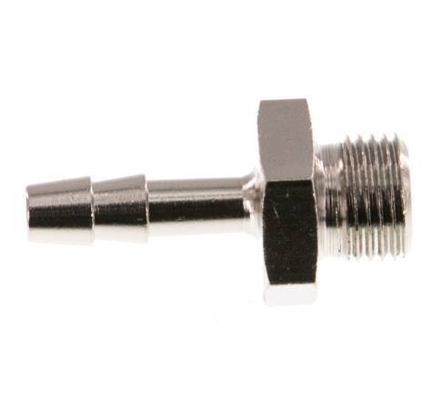 G 1/8'' Male x 4mm Nickel plated Brass Hose barb 16 Bar [5 Pieces]