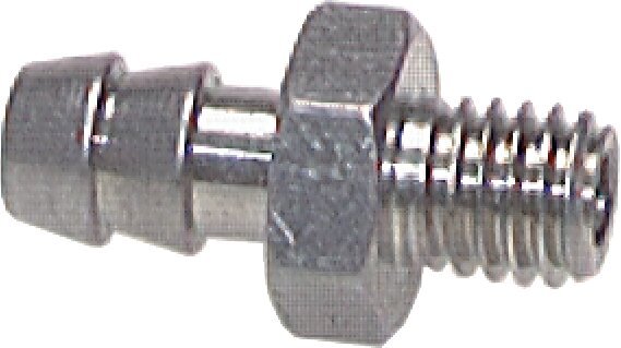 M5 Male x 4mm Nickel plated Brass Hose barb 16 Bar [5 Pieces]