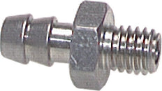 M5 Male x 4mm Nickel plated Brass Hose barb 16 Bar [5 Pieces]