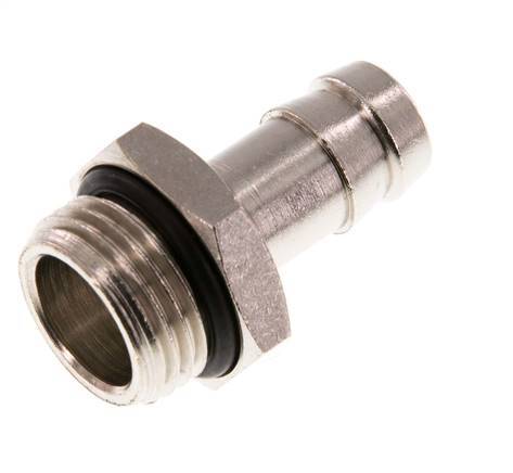 G 1/2'' Male x 13mm Nickel plated Brass Hose barb with NBR Seal 30 Bar [2 Pieces]