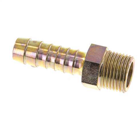 G 1/2'' Male x 13mm Zinc plated Steel Hose barb 25 Bar