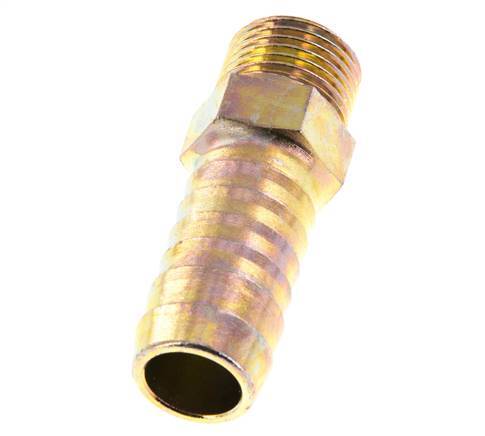 G 1/2'' Male x 19mm Zinc plated Steel Hose barb 25 Bar