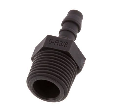 R 3/8'' Male x 6mm PA 6 Hose barb 10 Bar [10 Pieces]