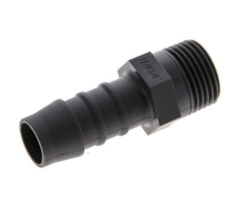 R 3/8'' Male x 12mm PA 6 Hose barb 10 Bar [10 Pieces]