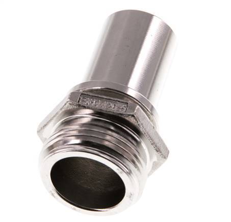 G 1'' Male x 25mm Stainless steel Hose barb with Safety Collar DIN 2817