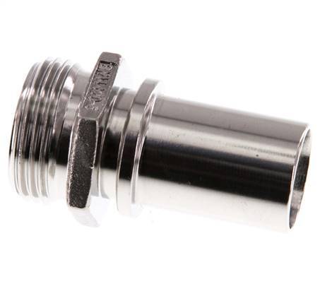 G 1'' Male x 25mm Stainless steel Hose barb with Safety Collar DIN 2817