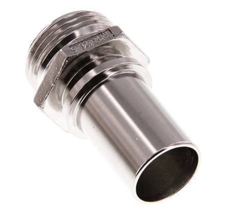 G 1'' Male x 25mm Stainless steel Hose barb with Safety Collar DIN 2817