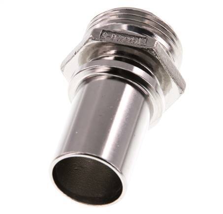 G 1'' Male x 25mm Stainless steel Hose barb with Safety Collar DIN 2817