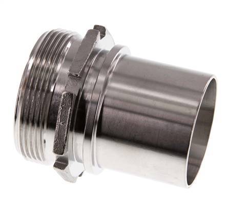 G 2'' Male x 50mm Stainless steel Hose barb with Safety Collar DIN 2817