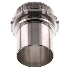 G 2 1/2'' Male x 63mm Stainless steel Hose barb with Safety Collar DIN 2817