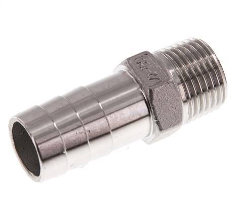 R 1/2'' Male x 19mm Stainless steel Hose barb 16 Bar