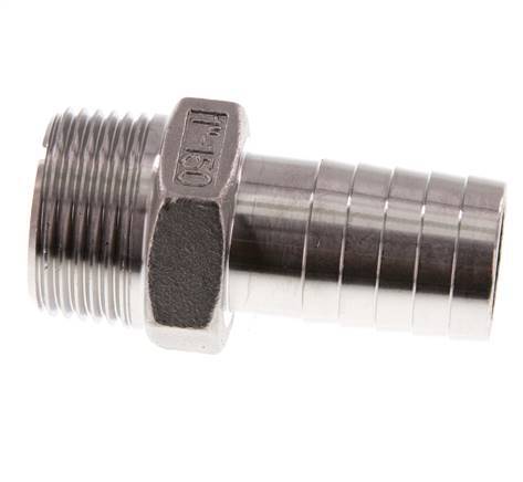 R 1'' Male x 25mm Stainless steel Hose barb 16 Bar