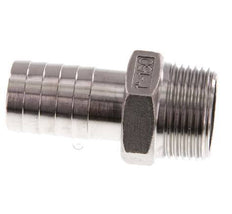 R 1'' Male x 25mm Stainless steel Hose barb 16 Bar