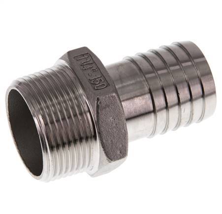 R 1 1/4'' Male x 32mm Stainless steel Hose barb 16 Bar