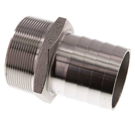 R 2 1/2'' Male x 60mm Stainless steel Hose barb 16 Bar