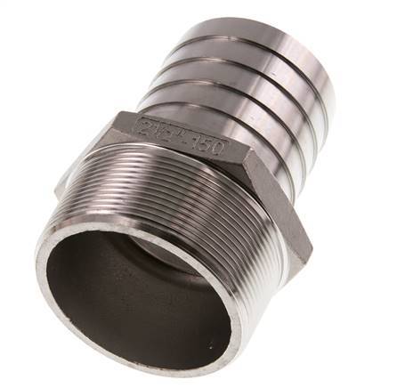 R 2 1/2'' Male x 60mm Stainless steel Hose barb 16 Bar