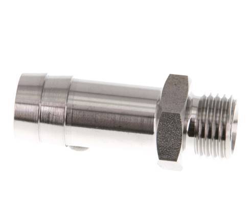 G 1/4'' Male x 13mm Stainless steel Hose barb 40 Bar