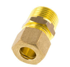 R 1/2'' Male x 12mm Brass Straight Compression Fitting 75 Bar DIN EN 1254-2