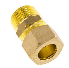 R 1/2'' Male x 15mm Brass Straight Compression Fitting 82 Bar DIN EN 1254-2