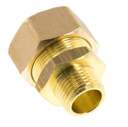 R 1/2'' Male x 22mm Brass Straight Compression Fitting 54 Bar DIN EN 1254-2