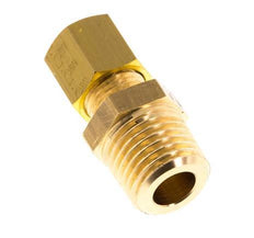 R 1/4'' Male x 5mm Brass Straight Compression Fitting 150 Bar DIN EN 1254-2