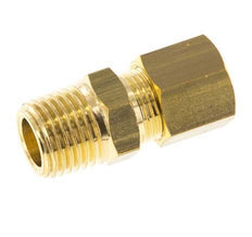 R 1/4'' Male x 8mm Brass Straight Compression Fitting 135 Bar DIN EN 1254-2 [2 Pieces]