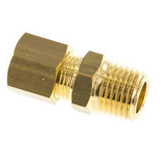 R 1/4'' Male x 8mm Brass Straight Compression Fitting 135 Bar DIN EN 1254-2 [2 Pieces]